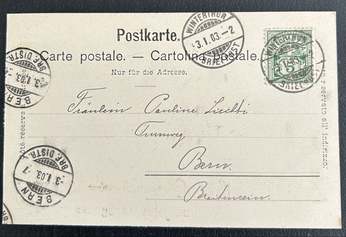 Cartoline postali: Gruss aus Winterthur  – Usato da Horw venduto da Tellbub 1