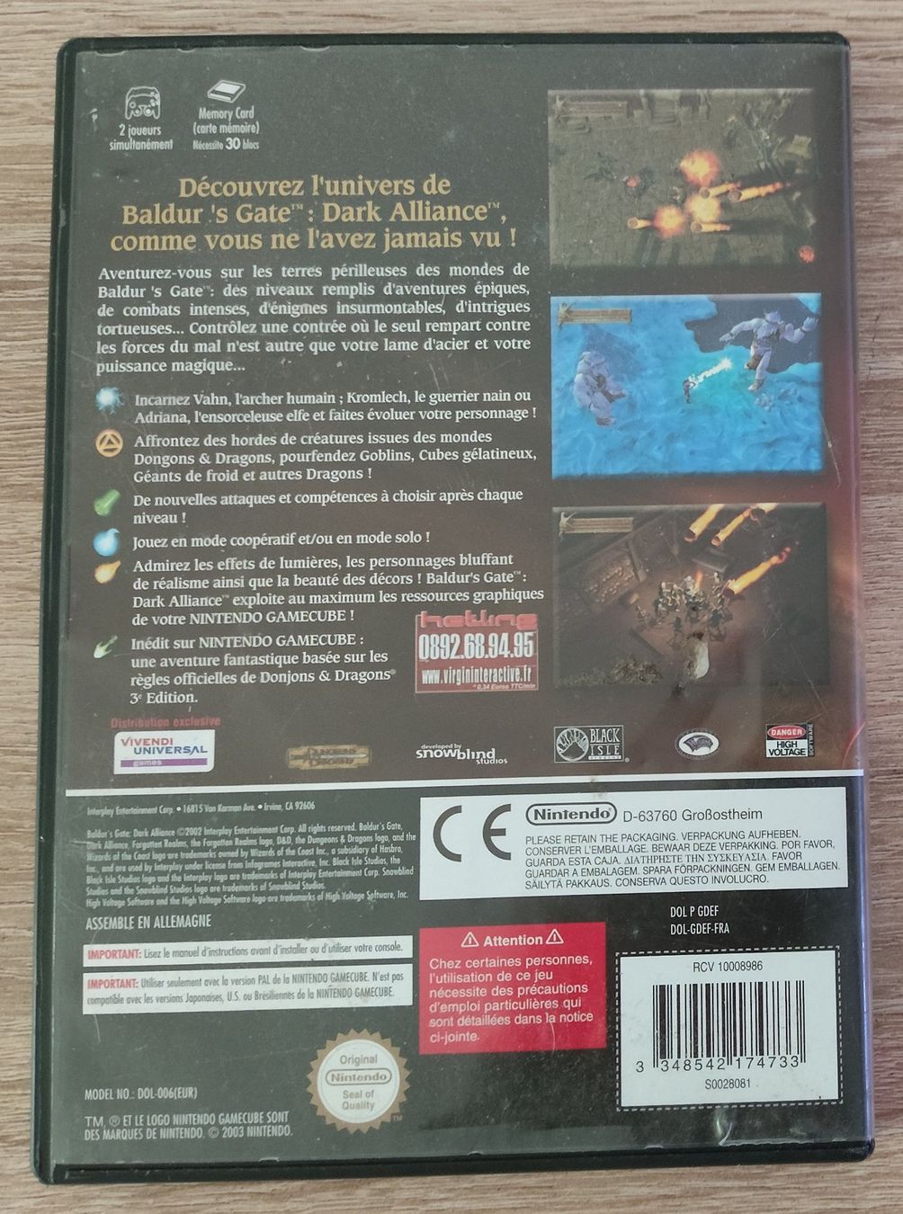 Nintendo Giochi: Nintendo Gamecube Baldur's Gate Dark Alliance 2002 – Usato da Grandson venduto da proekt 2