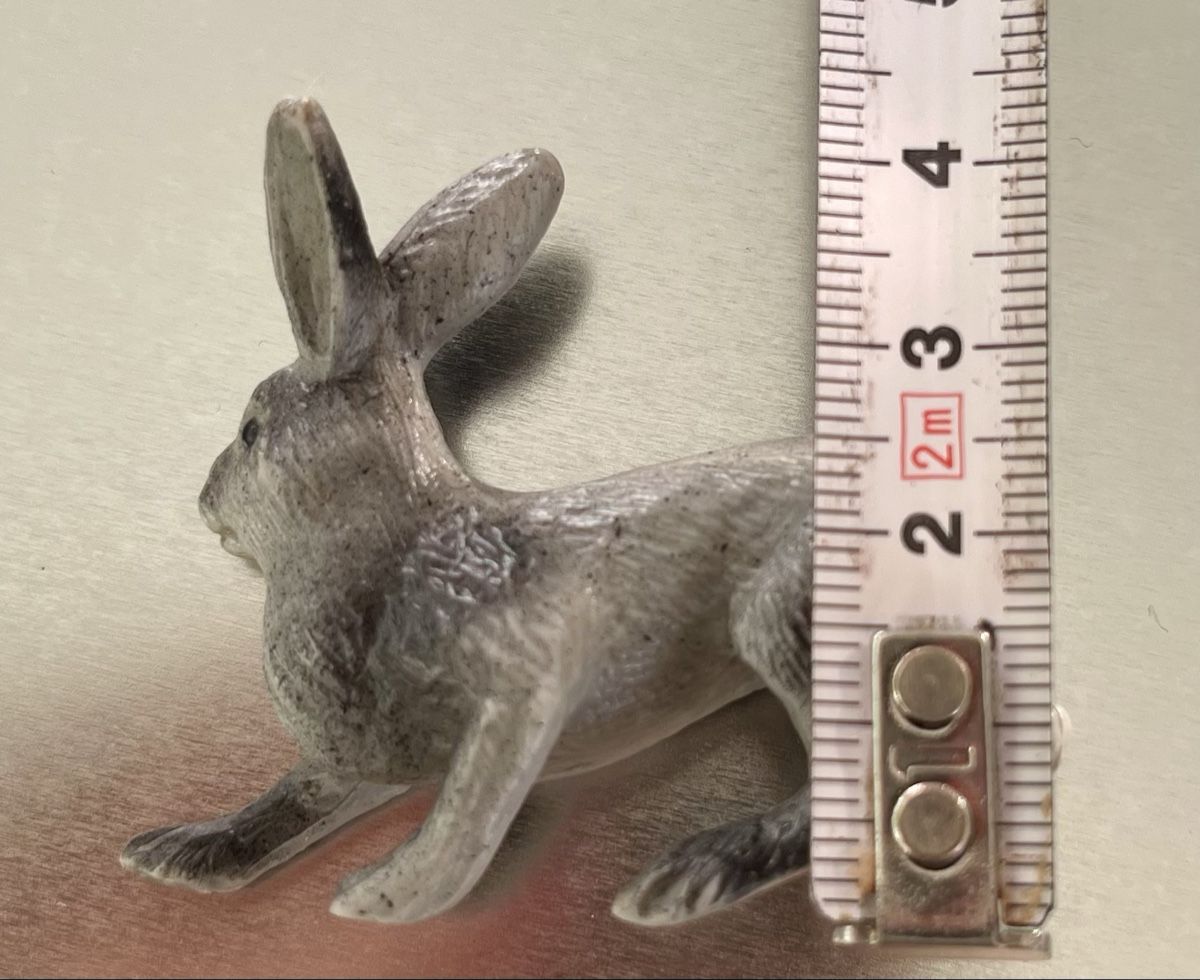 Bullyland Giocattoli: Seltener Bully (Bullyland) Hase, grau, stehend – Usato da Reinach BL venduto da sake08-2008 4