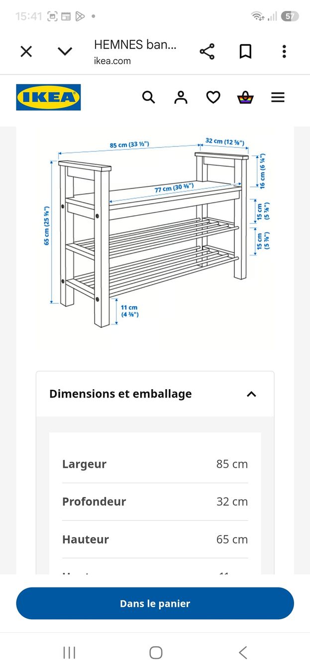 Panchine: banc chaussures ikea – Nuovo (secondo la descrizione) da Brügg BE venduto da Angel2300 1