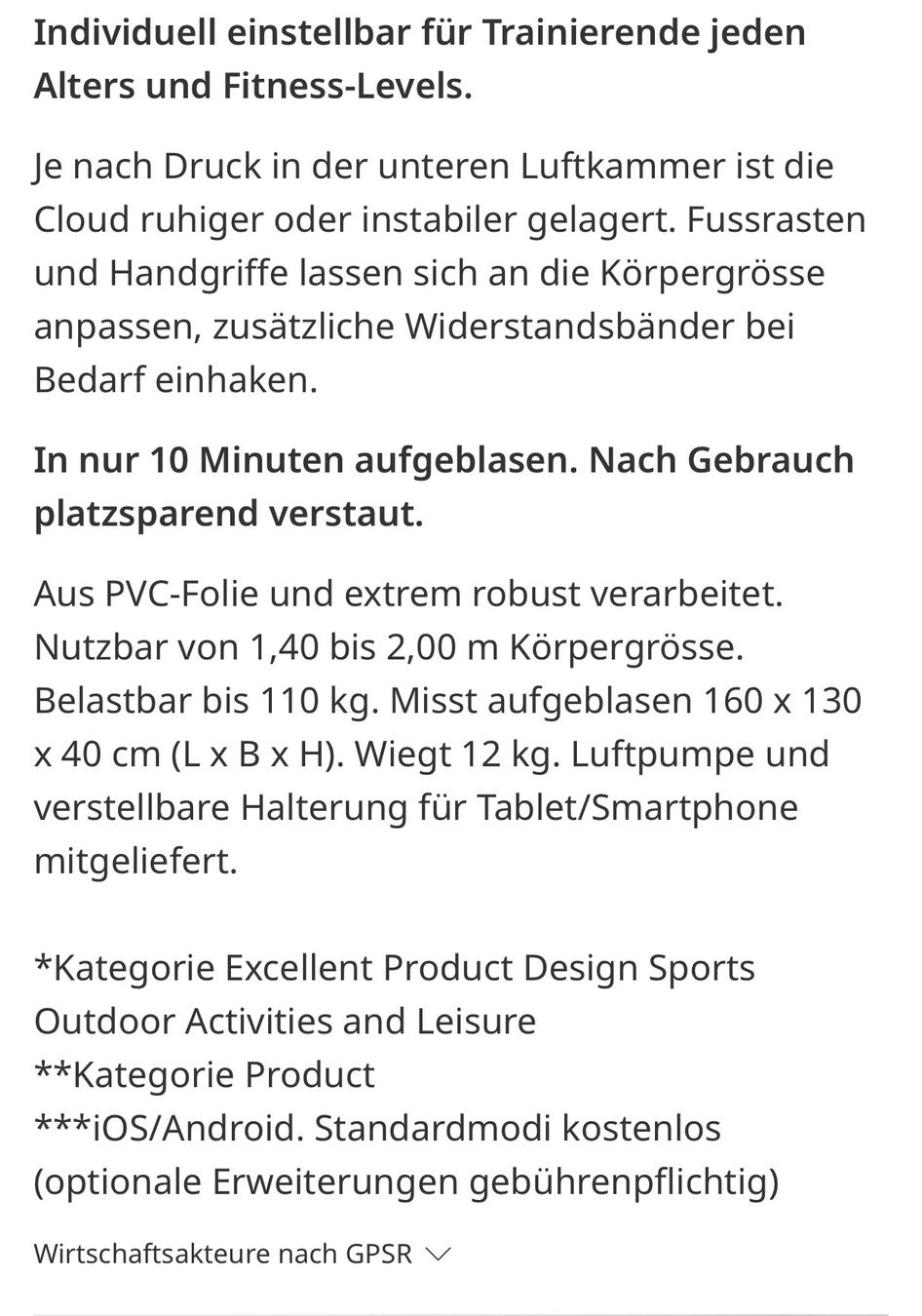 Hometrainer: ICAROS CLOUD | NEU | Balance Board | NP 1799.00 – Nuovo e nell'imballaggio originale da Willisau venduto da Uspoffette 2