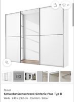 Schwebetürenschrank weiss mit Spiegelfront