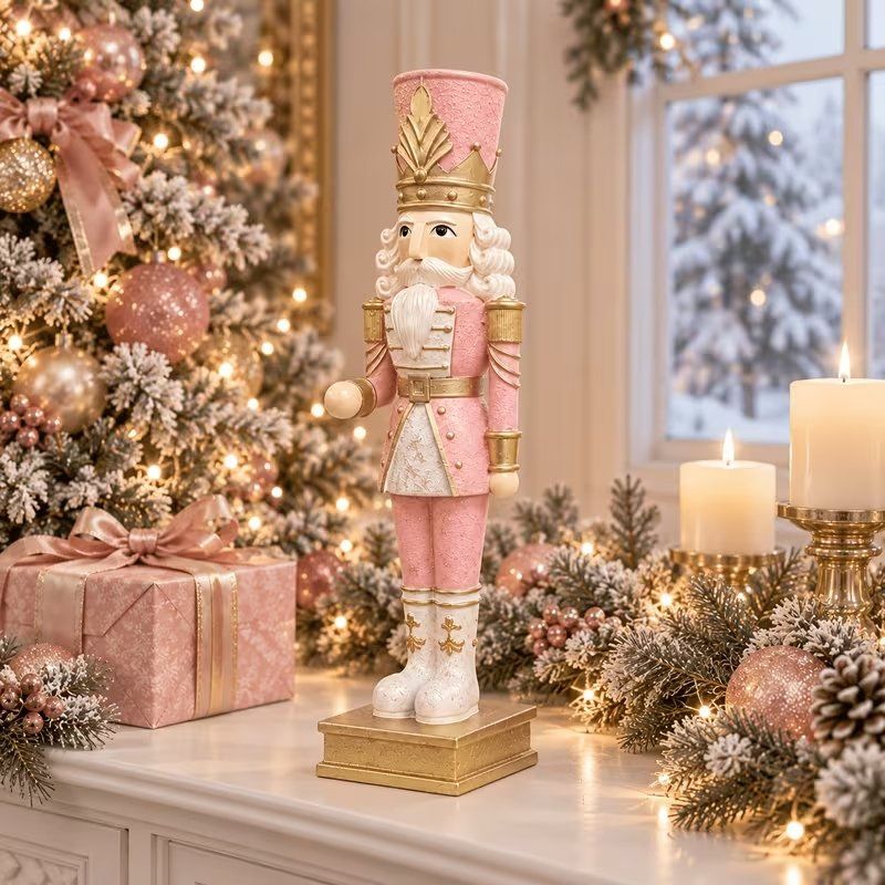 Statuette: Grössere Nussknacker ca 30 cm Rosa – Nuovo e nell'imballaggio originale da Bern venduto da Miraitrading 1