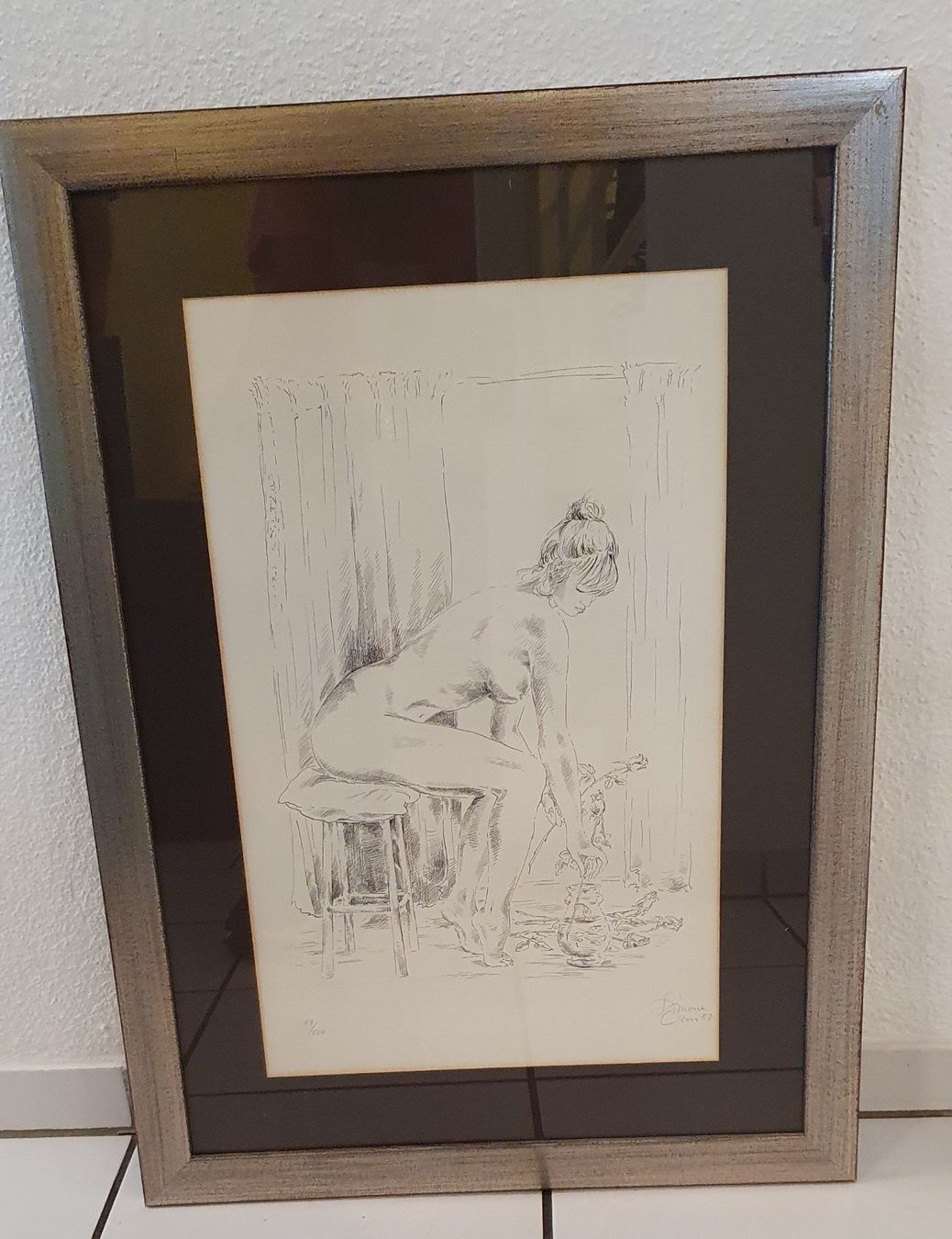 Dipinti: Lithografie Aktbild mit Bildrahmen – Usato da Emmenbrücke venduto da Paz22