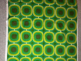 Stoff bedruckt Pop Art Space Age 20 Meter vintage Original