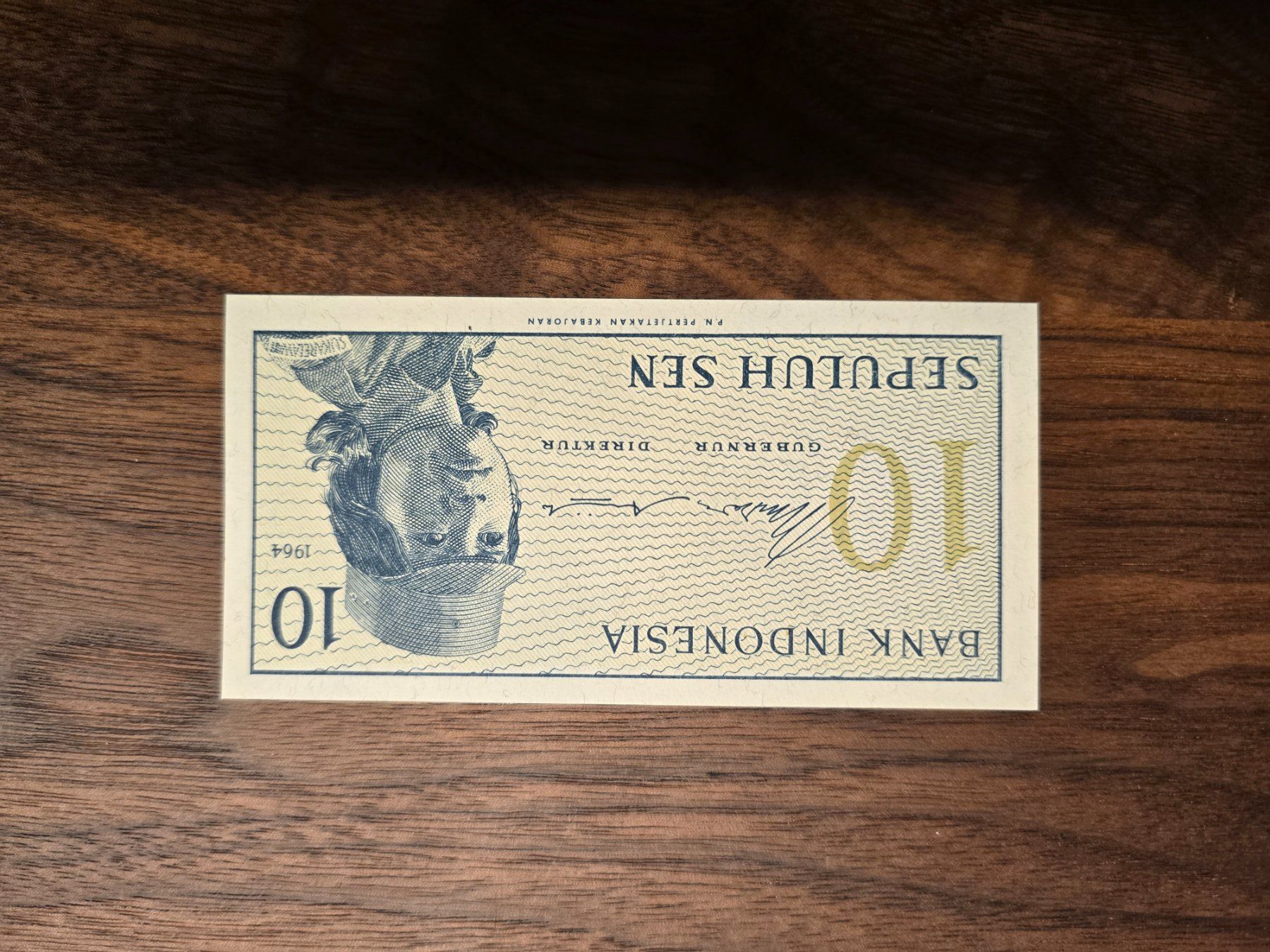 Banconote: Alte Indonesische Banknote 10 Rupiah - 1964 – Usato da Büttikon AG venduto da Amineah