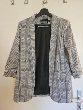 Blazer femme Pieces à carreaux gris taille M bon état
