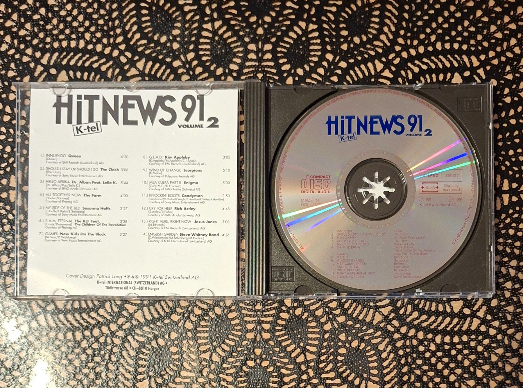 CD: Hit News 91 Vol.2, Hit Compilation CD Sampler 1991 – Usato da Schönenberg TG venduto da Gregolino76 2