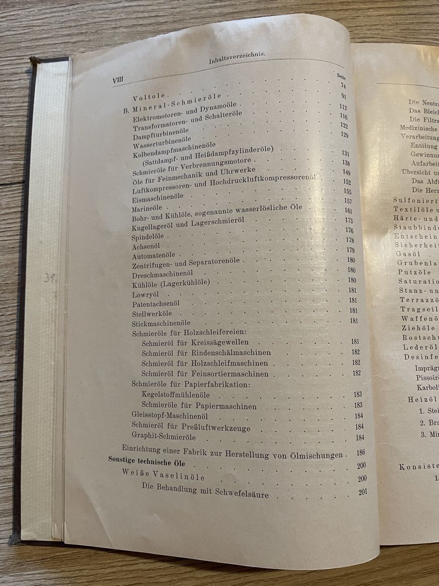 Libri: Technologie der technischen Oele und Fette – Usato da Fahrni b. Thun venduto da ams_56jv 3