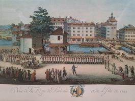 Tableau d’époque - Bel-air, Genève 1783 - CG Geissler