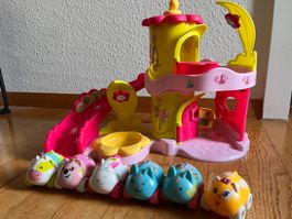 Smoby Garage in rosa mit 6 Tierautos
