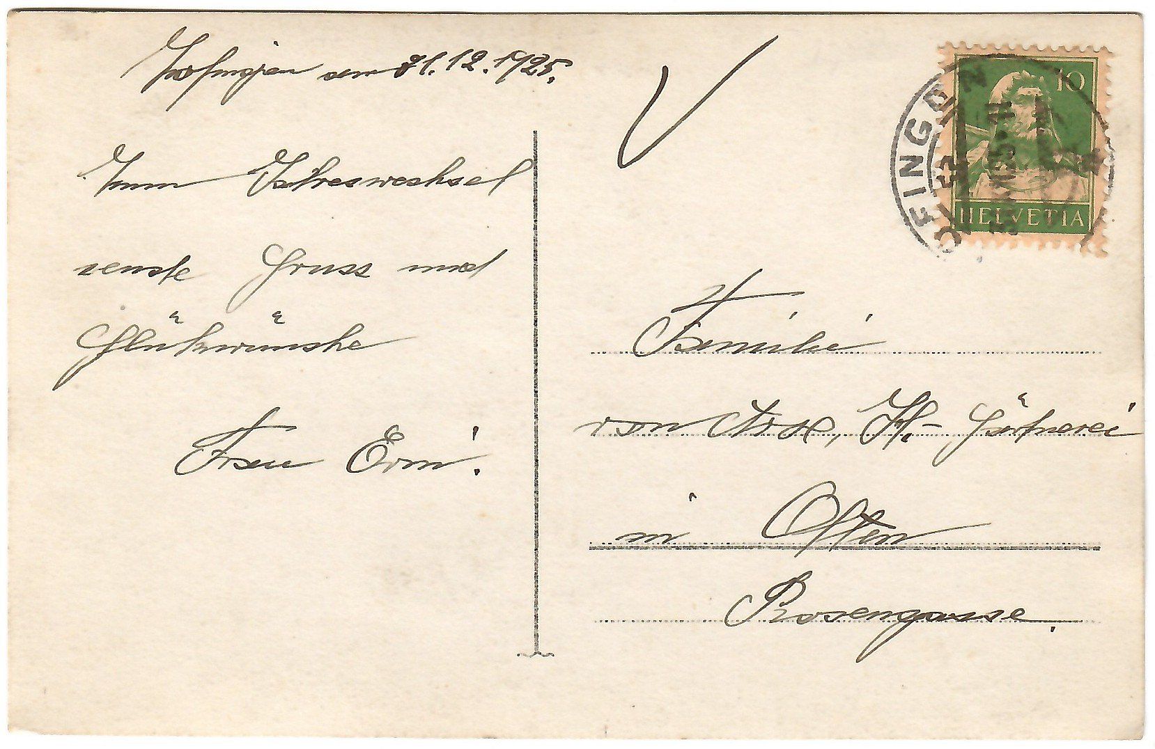 Cartes postales: Ansichtskarte Wohnhaus in Zofingen ? – D'occasion à Kerns par etma3 1