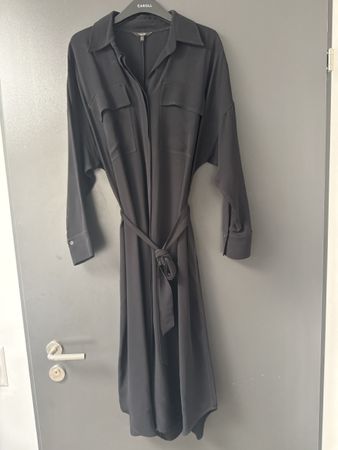 Massimo Dutti Dress Black Viscose EUR 42 New