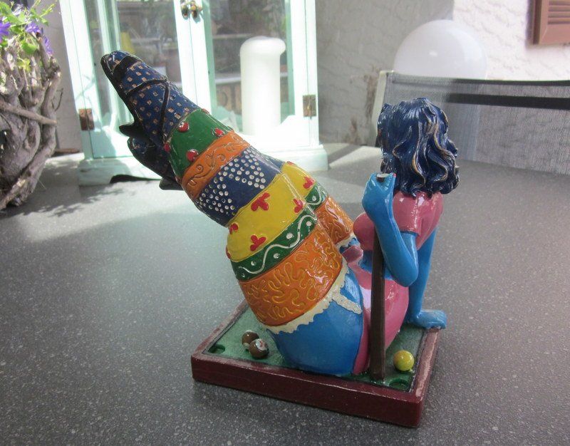 Sculture & Statue: Skulptur "Fatty Girl" Playing Billard – Usato da Bischofszell venduto da Pfau0 6
