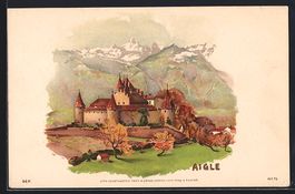 Aigle, Totalansicht der Burg