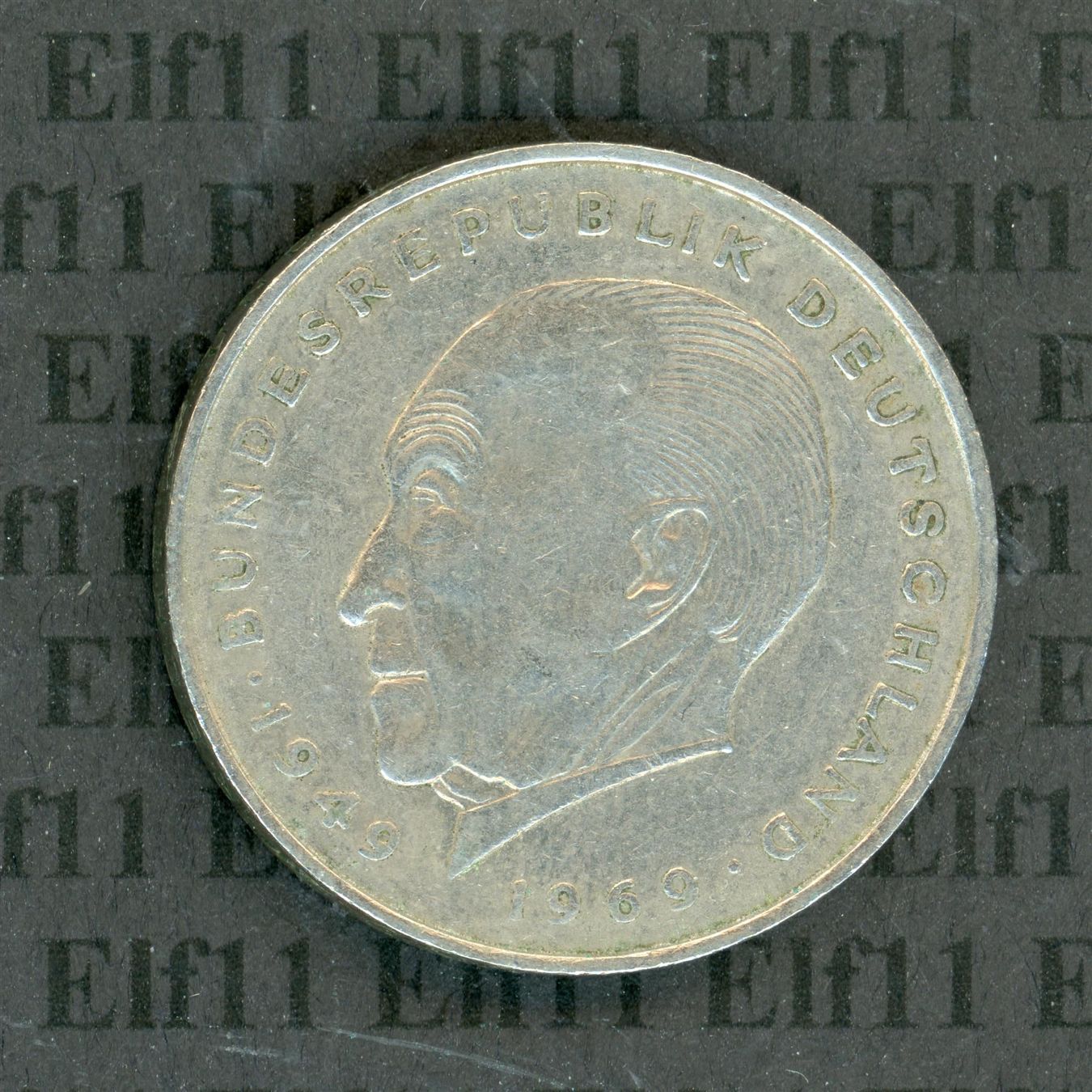 Alle Münzen: DEM___2.00 1970F Adenauer -vz 2 Deutsche Mark – Gebraucht aus Widnau von Elf11 1