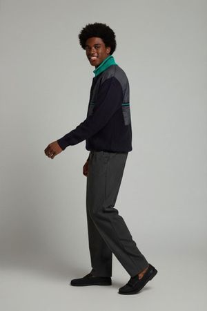 Vintage Navigare Rollkragenpullover mit Kontrastdetails –