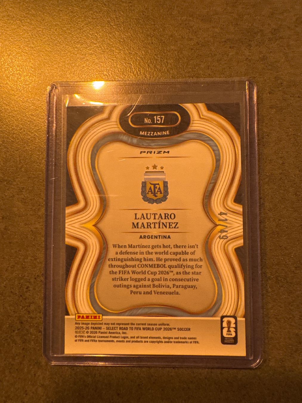 Panini Carte collezionabili: Panini Select Lautaro Martinez /49 – Nuovo (secondo la descrizione) da Winterthur venduto da Fischinho 1