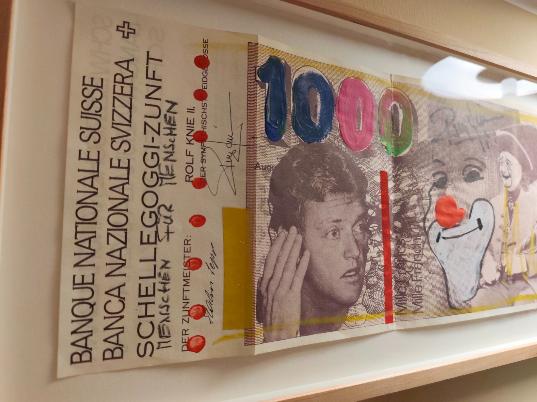 Dipinti: Rolf Knie – Original Mischtechnik / Collage "1000er Note" – Usato da Laufen venduto da Buh-Ding 7