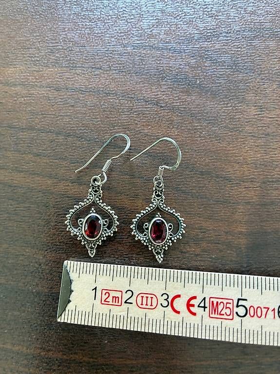 Orecchini pendenti & Orecchini a lobo: Echte Granat-Ohrringe – Usato da Hunzenschwil venduto da b_ma 2