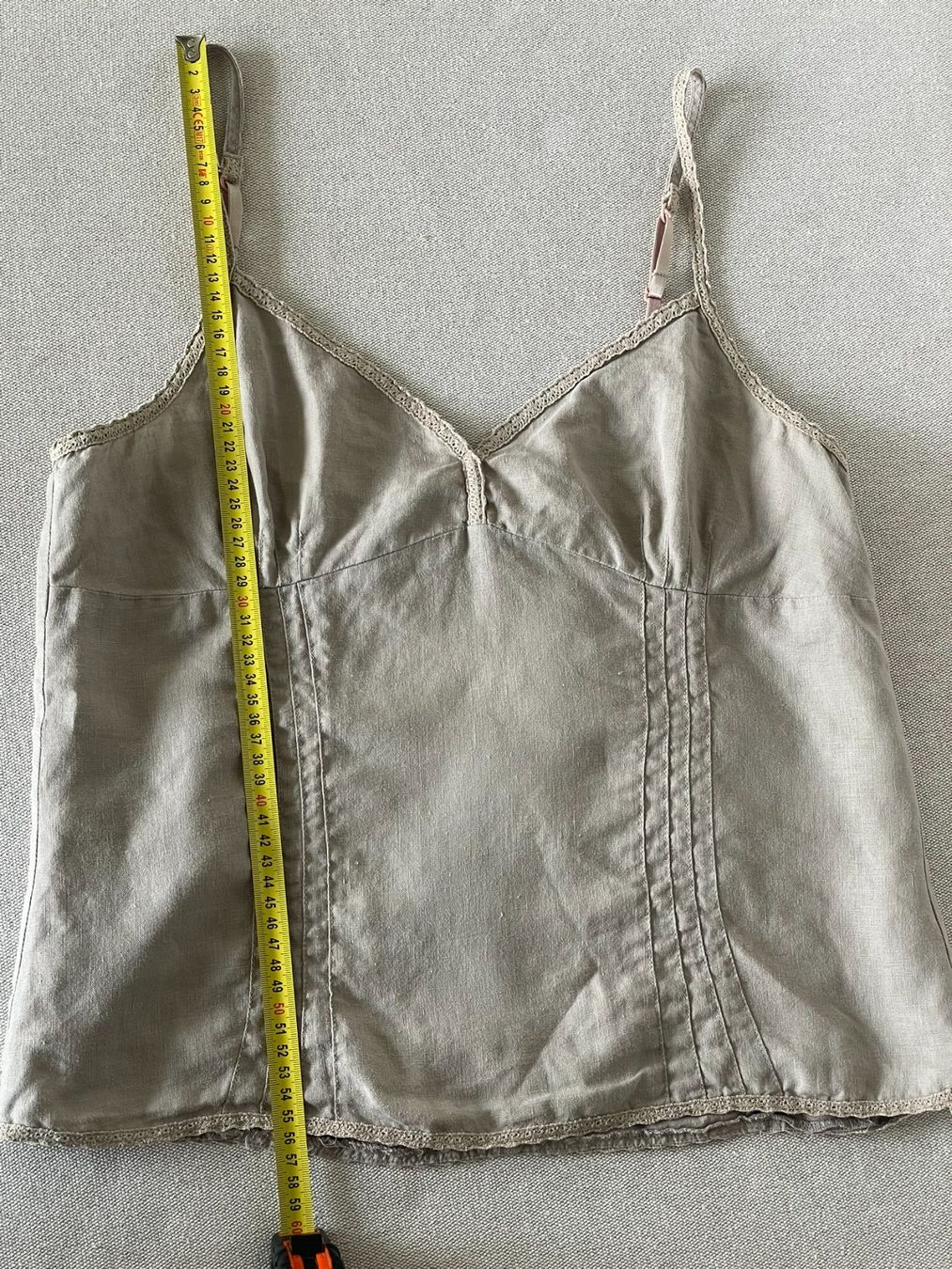 Top: Débardeur 100% lin 38 beige – Usato da Lausanne venduto da mg_e 2