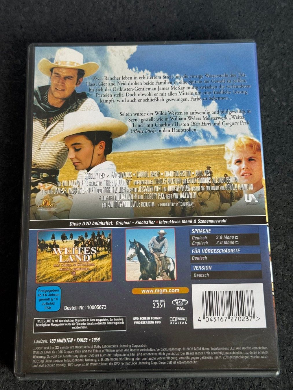 Tutti i DVDs: Weites Land Western DVD DE/EN   Gregory Peck – Usato da Fribourg venduto da tschjoly 1