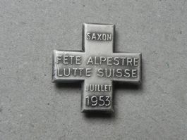 Abzeichen Alpestre Schwingfest Schwingen Saxon VS 1953