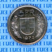 CHF___5.00 1975 -stgl 5 Franken