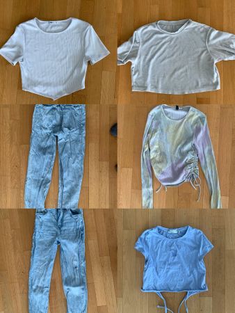 Sommer-Kleiderpaket: Jeans , T-Shirts, Crop Tops, Gr. S/M/36
