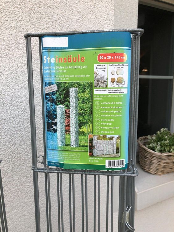 GartenSteinsäulen aus MetallGitter Kaufen auf Ricardo