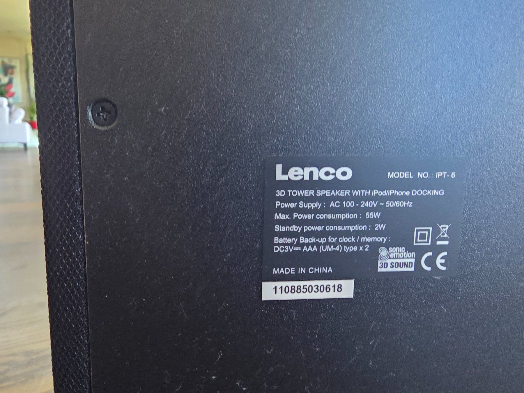 Lenco Lautsprecher: 3D Tower Speaker mit iPhon(4) Anschluss – Gebraucht aus Thun von morasker 2