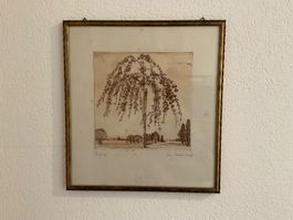 Conrad Strasser 1878-1954 Litografie Frühling