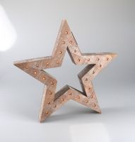Deko Stern aus Holz mit LED Beleuchtung