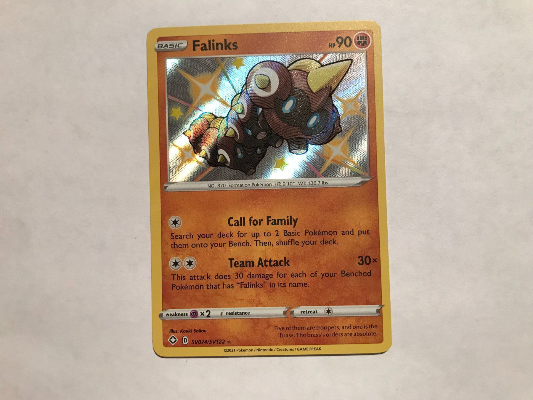 Pokémon Carte collezionabili: Falinks Shiny EN – Usato da Hagendorn venduto da Pokecollectorch 1