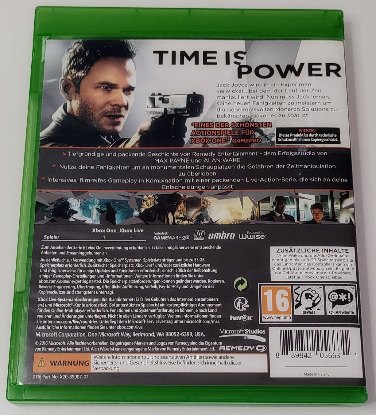 Jeux: Xbox One: Quantum Break – D'occasion à Uznach par Cheese-Us 1
