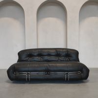 Cassina Soriana Zweisitzer-Sofa – Extra-Leder (Neu)