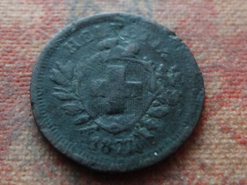 Tutti le monete: 1 Rp. 1877  (A) – Usato da Romanel-sur-Lausanne venduto da Swift13
