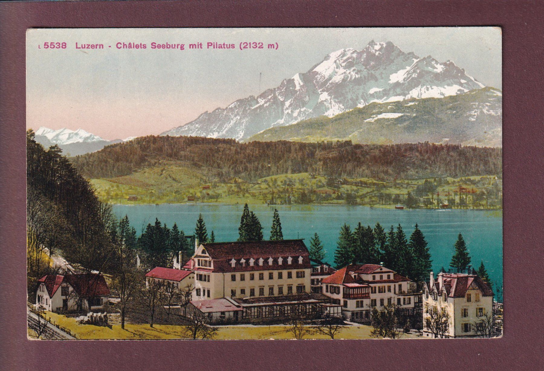 Cartoline postali: LUZERN - Seeburg Chalets - Pilatus – Usato da Pully venduto da nicecards