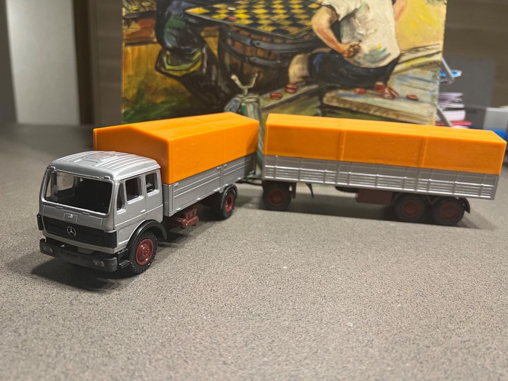 Herpa – Camion Mercedes-Benz NG 5t – Bâché à Plateau – Échelle 1/87 – Miniature Collection – Allemagne
