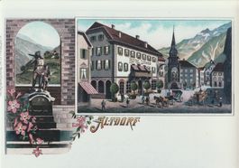 Gruss aus Altdorf - (Lithoansicht um 1900, keine AK !)