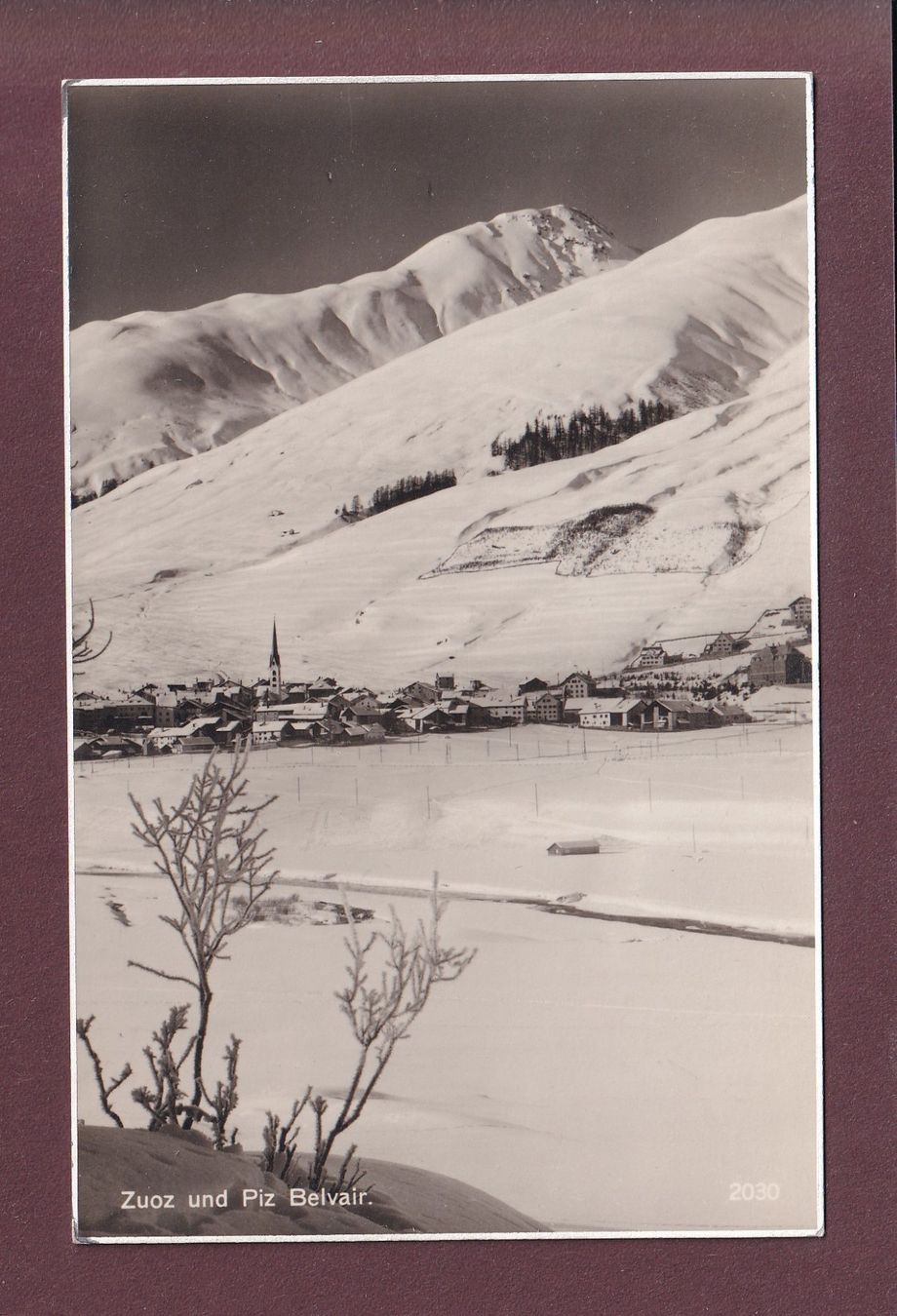 Cartoline postali: ZUOZ - Piz Belvair - 1931 – Usato da Pully venduto da nicecards