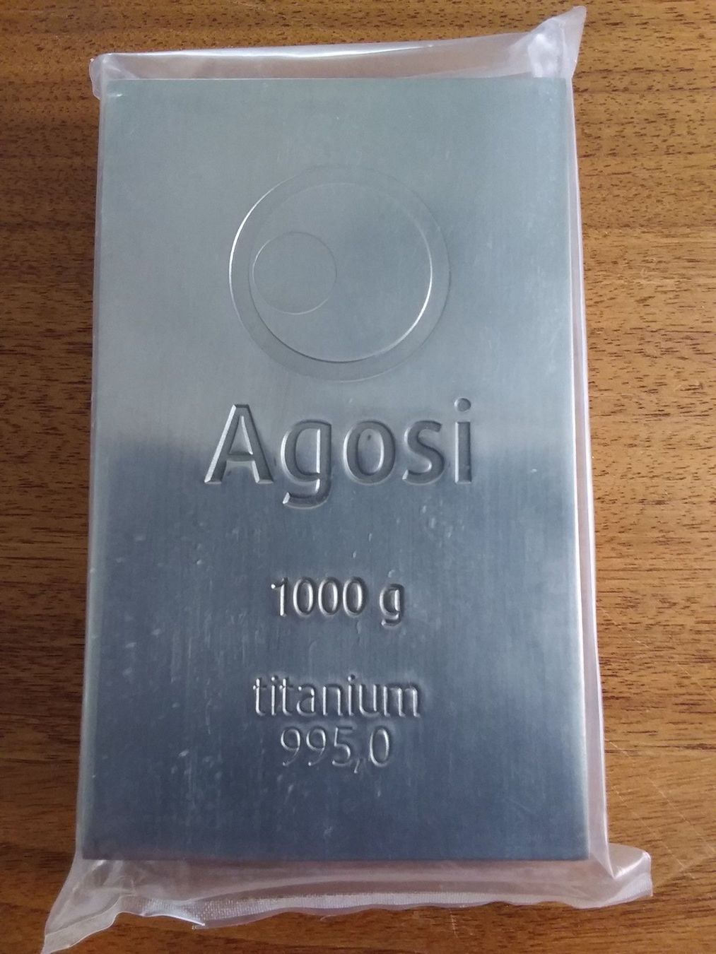 Metalli preziosi: 1 Kg Titanium Barren – Nuovo e nell'imballaggio originale da Schwyz venduto da Trofana 3