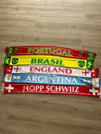 Fussballschals Schweiz Portugal Brasil England Argentinien