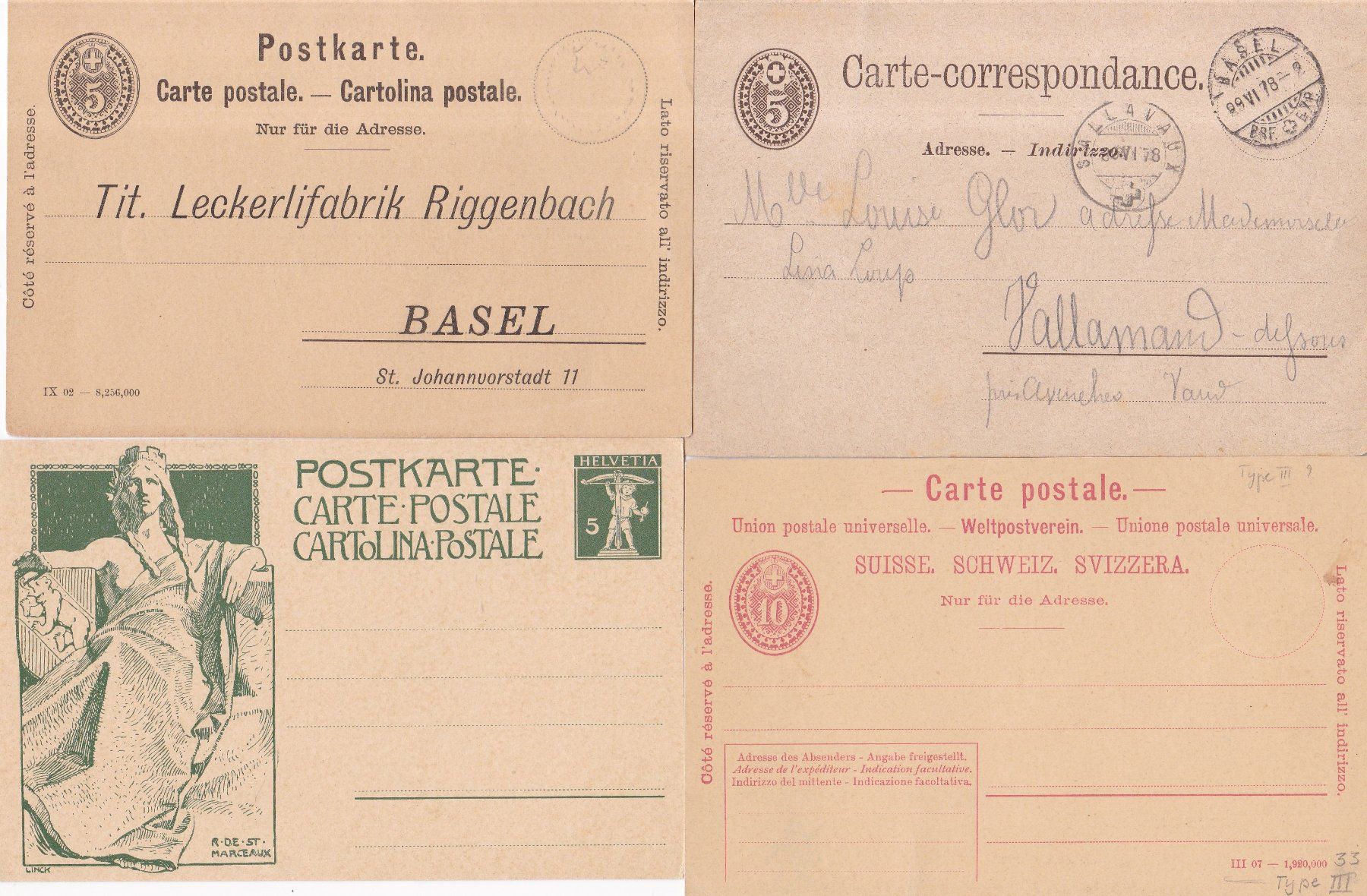 Tutti i francobolli: 40 Stk. Alte CH Postkarten, Karten – Usato da Münchwilen AG venduto da Nesar 9