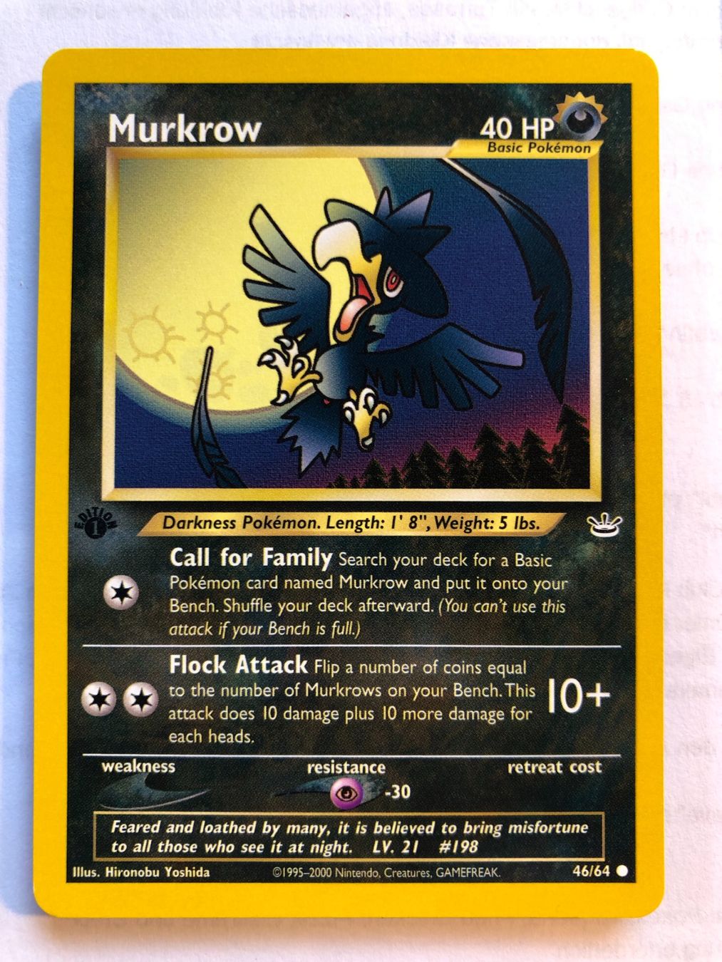 Carte collezionabili: Murkrow 1st Neo Revelation - MINT - ab 1.- – Usato da Giubiasco venduto da dan_pr8b