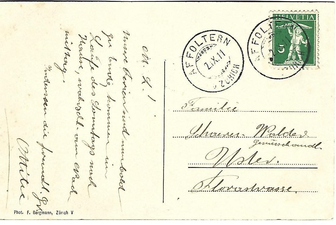 Cartoline postali: Affoltern bei Zürich Strassenansicht – Usato da Wetzikon ZH venduto da Brulu100 1