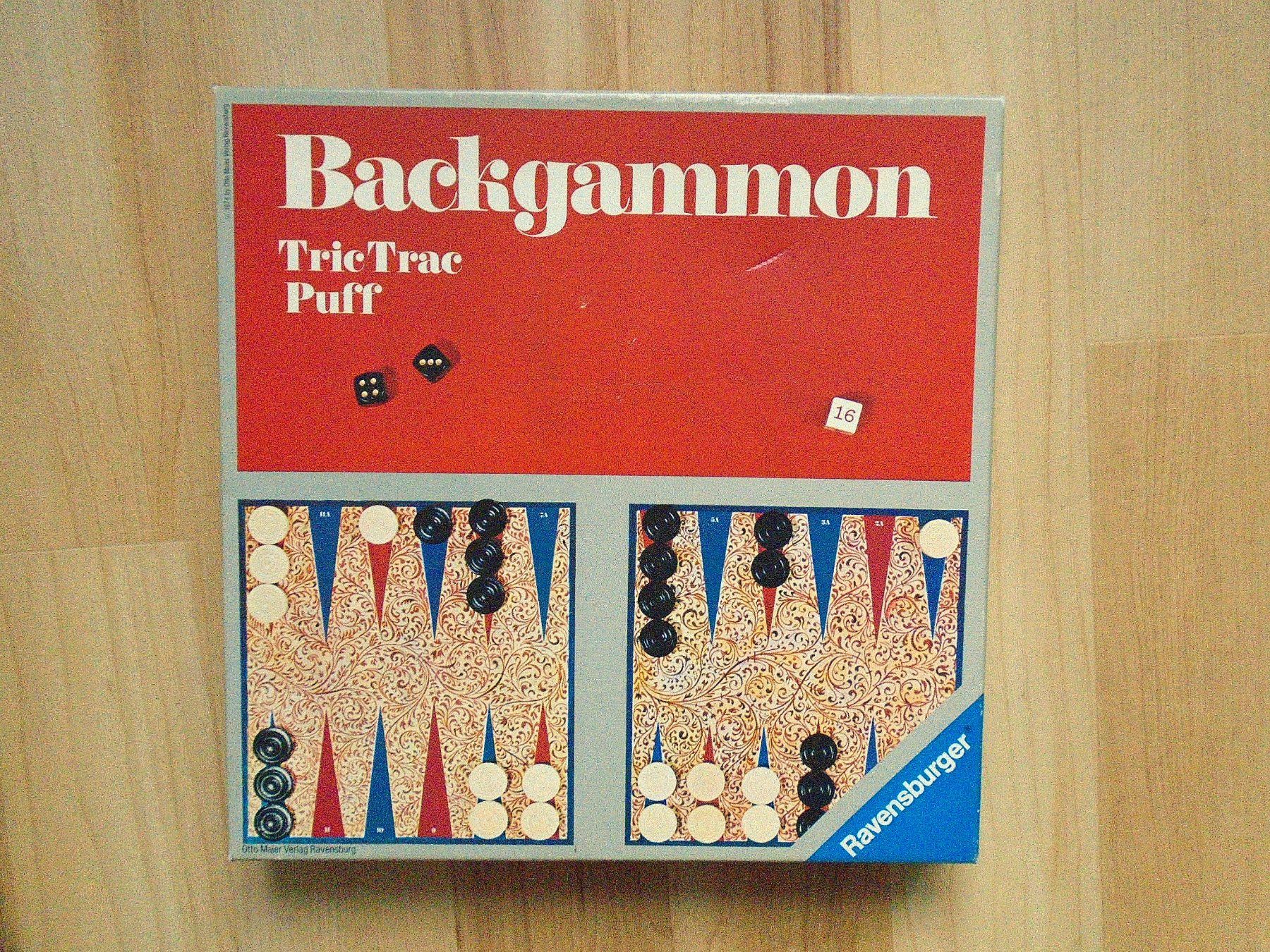 Ravensburger Giochi: Backgammon - Tric Trac Puff / Ravensburger 1974 – Usato da Pfeffingen venduto da Elfenstein