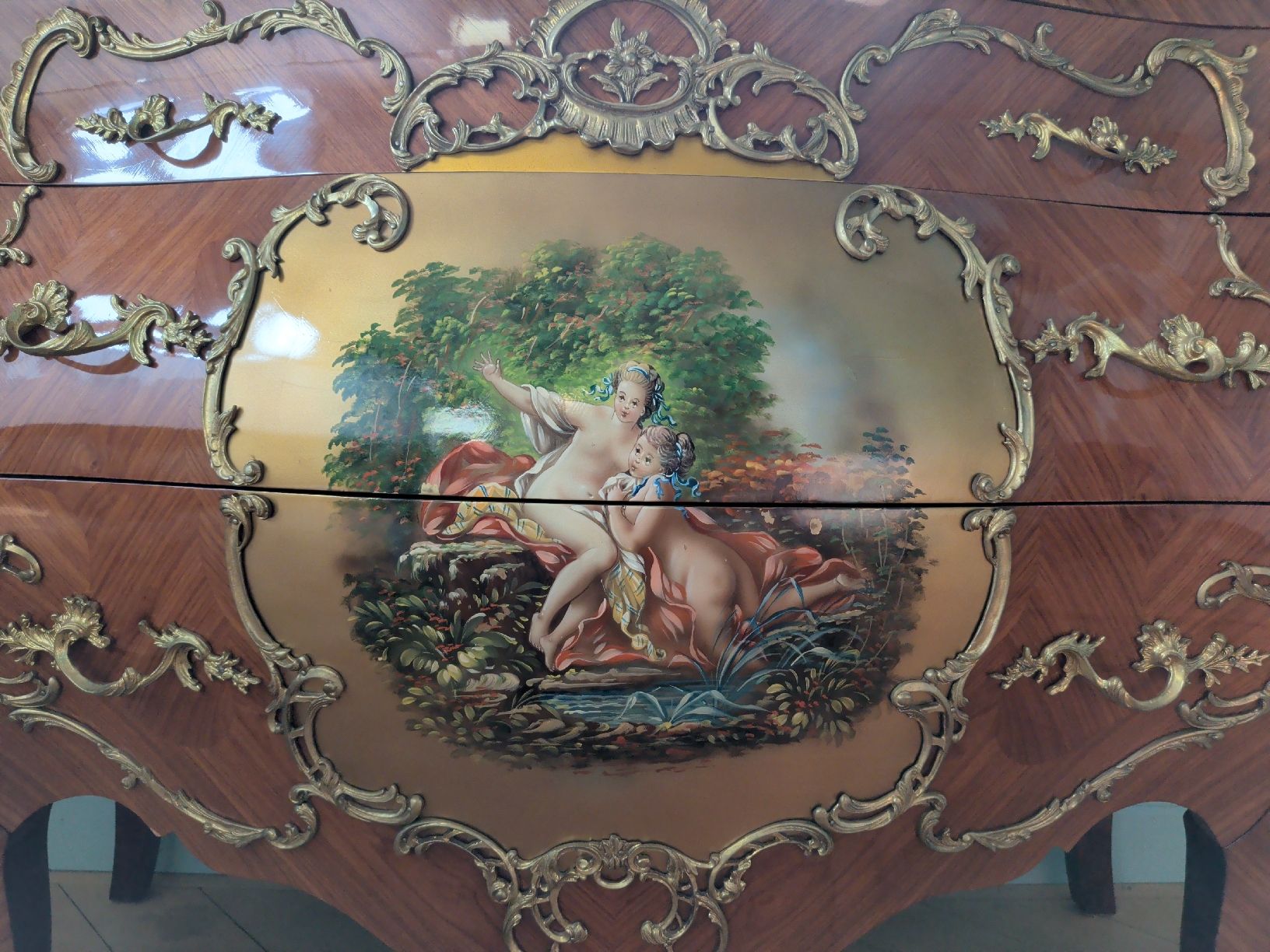 Armoires: Barockschrank mit Gemälde – D'occasion à Dietfurt par Subforce1853 2
