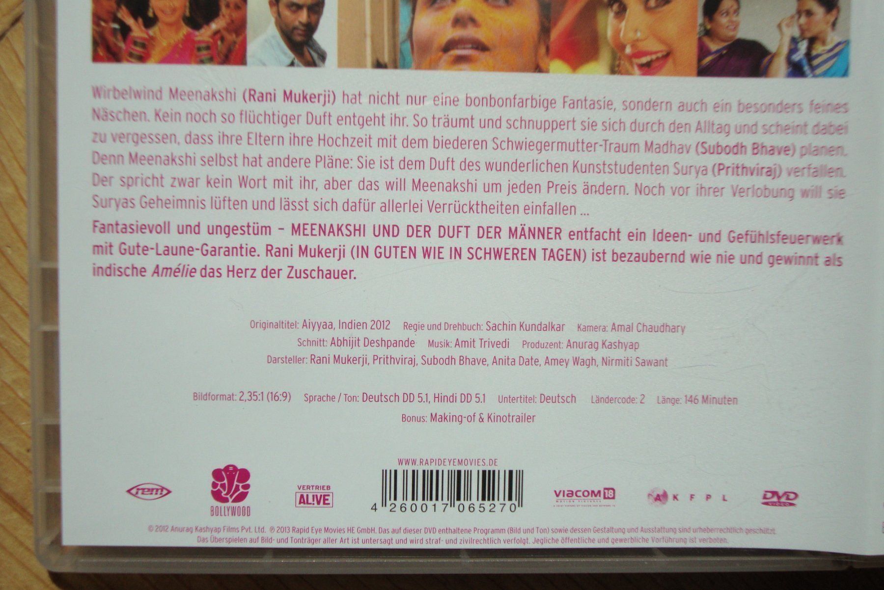 Tutti i DVDs: BOLLYWOOD Meenakshi + Duft der Männer – Usato da Bern venduto da carola31 1