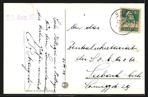 Cartoline postali: Locarno, Lago Maggiore aus der Vogelscha – Usato da Berlin venduto da bartko-reher 1